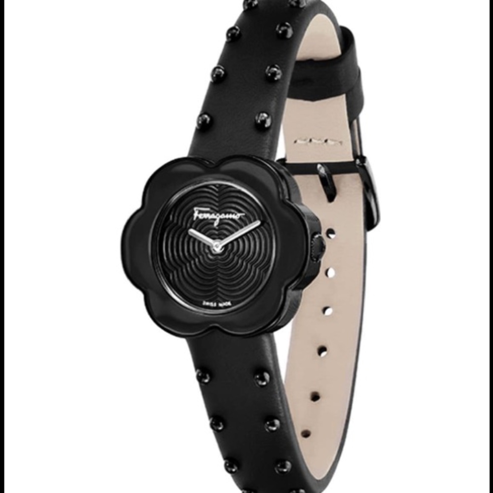 SALVATORE FERRAGAMO FIORE WATCH IN BLACK